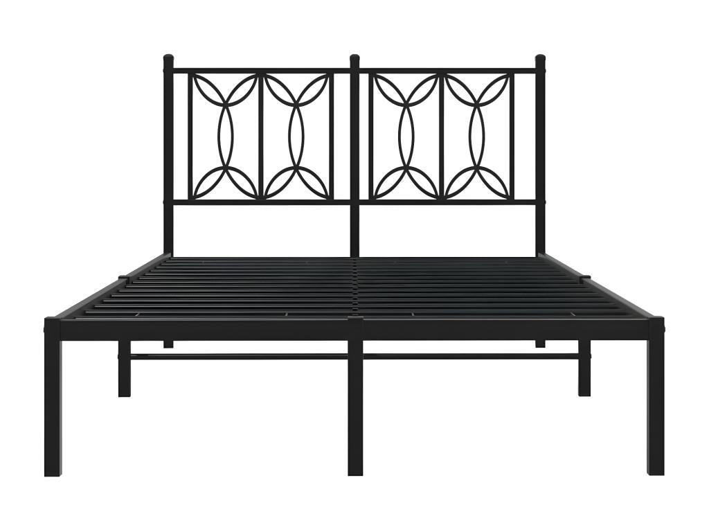 Black Metal Bed Frame, 120 x 200 cm