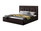 Black Leather Bed, 200 x 200 cm
