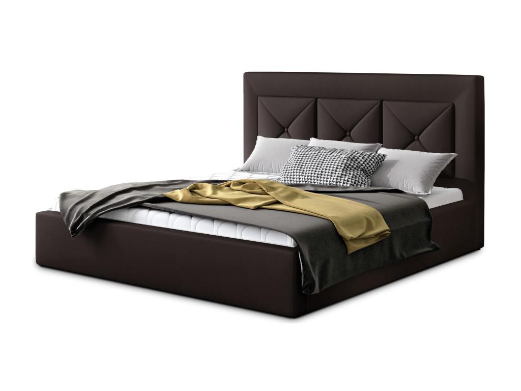 Black Leather Bed, 200 x 200 cm