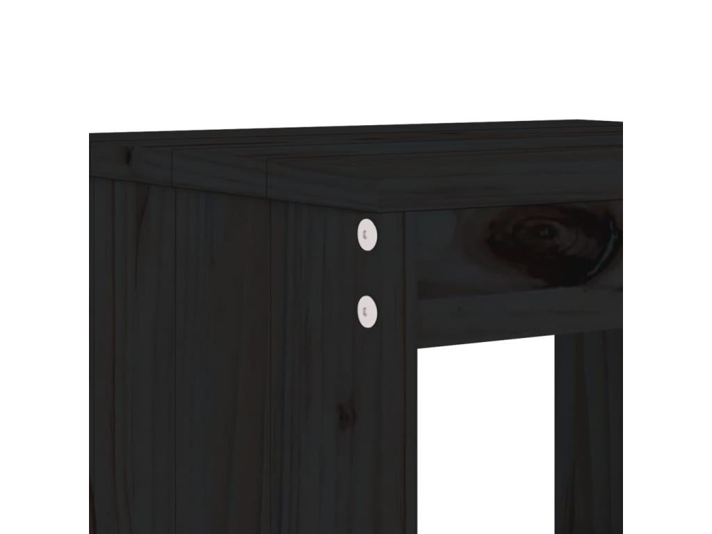 Black Pine Wood Home Furniture
