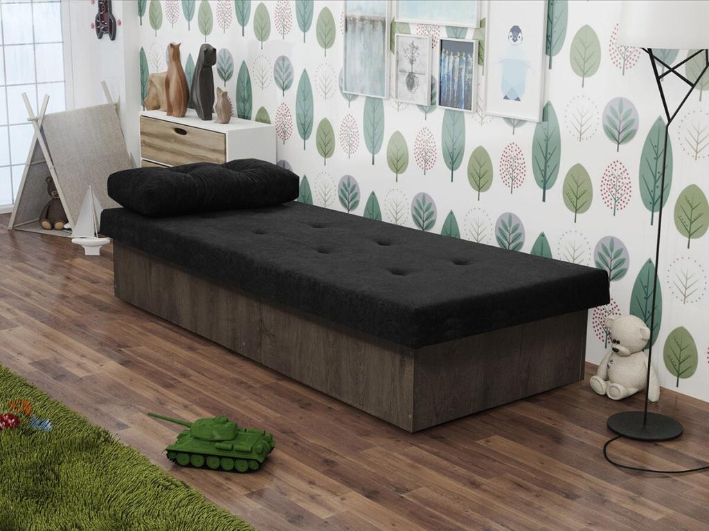 Black Bed, 80 x 190 x 39 cm