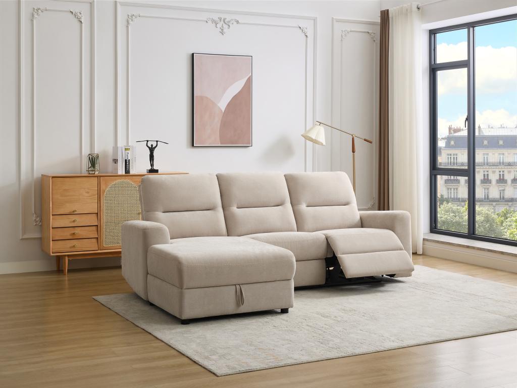 Beige Fabric Sofa - dlz1766570503208