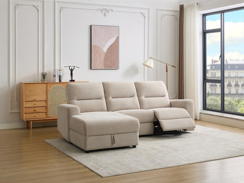 Beige Fabric Sofa - dlz1766570503208