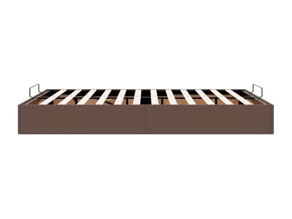 Brown Faux Leather Mattress, 140 x 190 cm